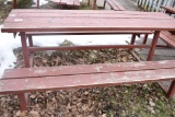 HEAVY DUTY PICNIC TABLE WITH WELDED STEEL FRAME,
