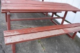 HEAVY DUTY PICNIC TABLE WITH WELDED STEEL FRAME,