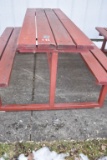HEAVY DUTY PICNIC TABLE WITH WELDED STEEL FRAME,