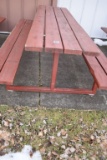 HEAVY DUTY PICNIC TABLE WITH WELDED STEEL FRAME,