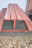HEAVY DUTY PICNIC TABLE WITH WELDED STEEL FRAME,