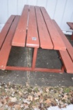 HEAVY DUTY PICNIC TABLE WITH WELDED STEEL FRAME,