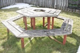 OCTAGONAL PICNIC TABLE WITH HEAVY DUTY WELDED STEEL