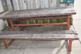 HEAVY DUTY PICNIC TABLE WITH WELDED STEEL FRAME,