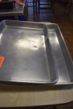 (2) LARGE STAINLESS STEEL PANS, 26