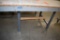LARGE WOODEN WORK TABLE, 6'L x 4'W x 3'H,