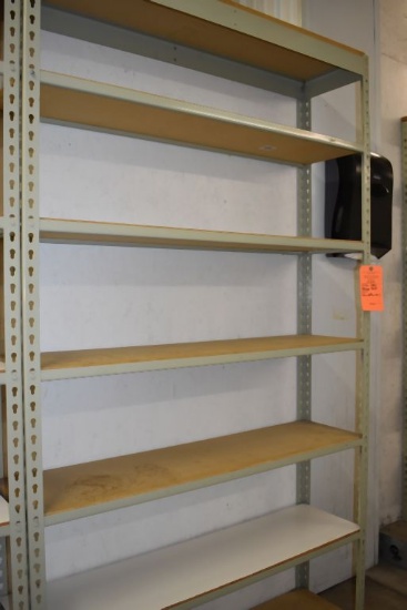 STEEL STORAGE SHELVING UNIT WITH SEVEN SHELVES,
