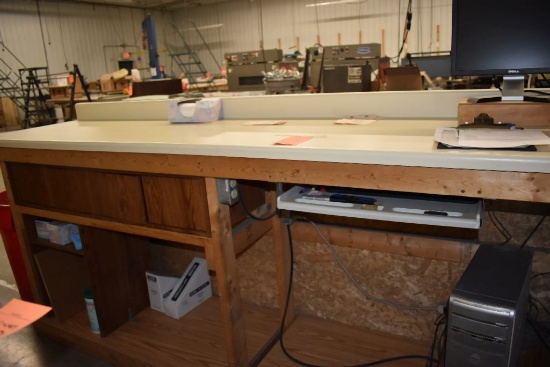 WORK COUNTER 8'6" LONG x 25" WIDE x 43"H