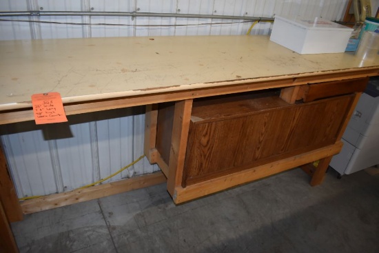 WORK COUNTER 7'6" LONG x 23" WIDE x 42"H, NO CONTENTS