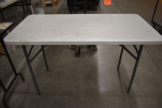 PLASTIC FOLDING TABLE, 4' x 24"W x 30"H