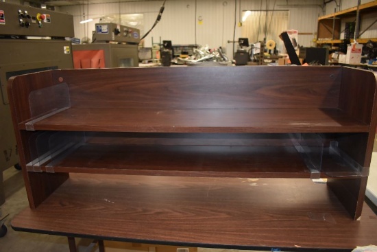 DESK/TABLE TOP TWO SHELF ORGANIZER, 18"H x 44"W x 11"D