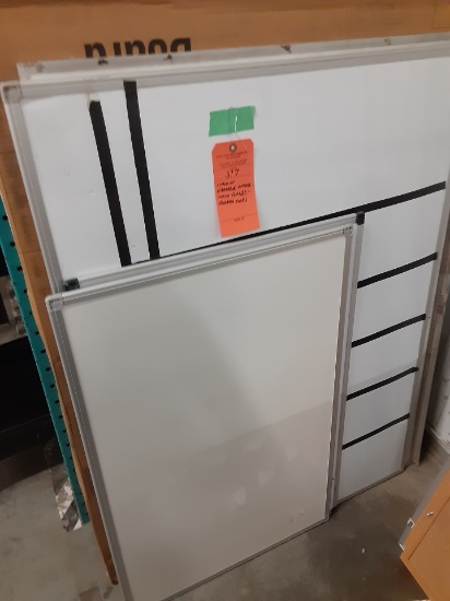 STACK OF ERASABLE OFFICE WHITE BOARDS