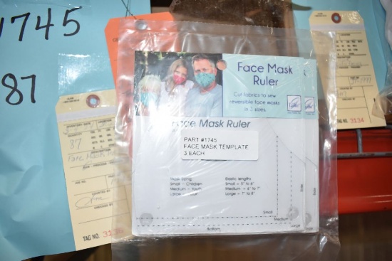 (2) BOXES OF FACE MASK TEMPLATES - APPROX. (87) KITS
