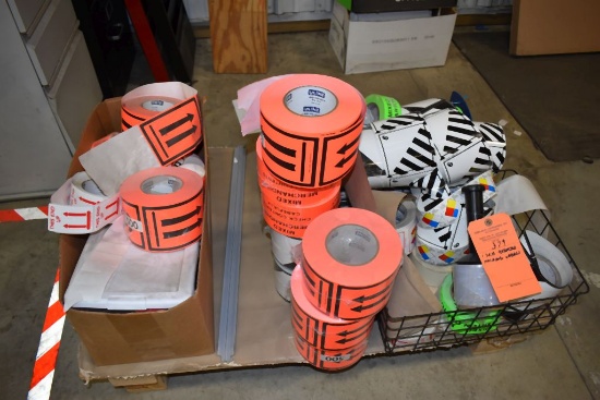 SKID OF ASSORTED PACKING LABELS