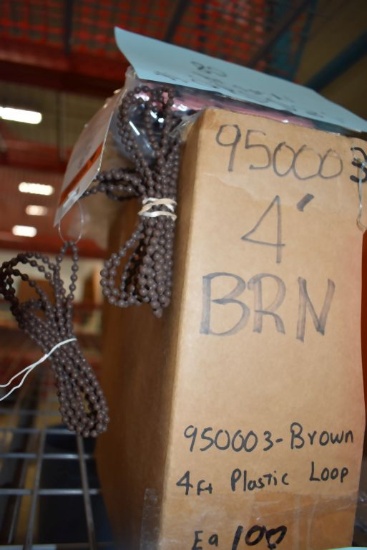 (1) BOX AND (1) BAG - 4' BROWN PLASTIC LOOP 100