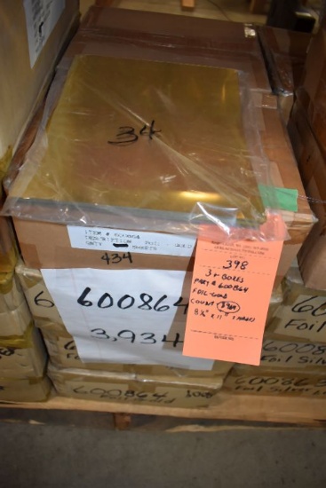 3+ BOXES PART #600864 FOIL - GOLD 8 1/2" x 11" SHEETS,