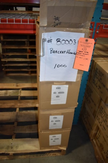 (4) BOXES OF METAL BRACKET HANGERS, PART #800031,