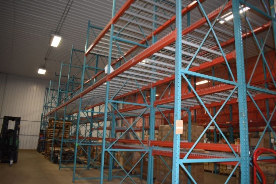 (7) SECTIONS OF PALLET RACKING, 4'D x 8' CROSSBEAMS