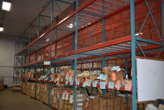 (7) SECTIONS OF PALLET RACKING, 4'D x 8' CROSSBEAMS