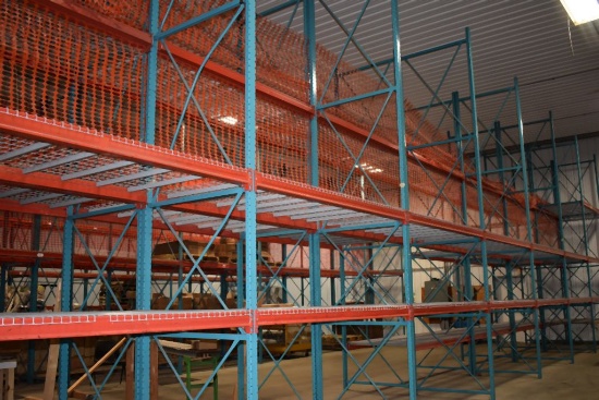 (7) SECTIONS OF PALLET RACKING, 4'D x 8' CROSSBEAMS