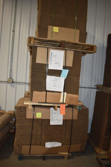 (3) PALLETS OF NEW CARDBOARD BOXES, VARIOUS SIZES,