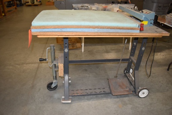 TILTING TABLE, 48"L x 26"W x 39"H WITH SEALER