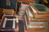 SKID OF ASSORTED SILK SCREENS AND MISC.