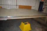 LARGE STEEL WORK TABLE, 12'L x 80