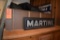 MARTINI SIGN AND WOODEN DIVIDED TRAY