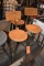 (3) INDUSTRIAL STOOLS WITH BACK RESTS 21