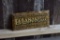 EL LANOS 10 CENT CIGAR METAL SIGN WITH CARDBOARD BACK,