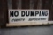 NO DUMPING WOODEN SIGN, 36