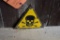 SKULL & CROSSBONES TRIANGLE NAZI METAL SIGN, 7 1/2