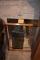 MIRROR, COLORED GLASS AND WOOD FRAME - (3 ITEMS)