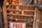 WOODEN CUBBIE HOLE CABINET WITH 42 HOLES, 43 1/2