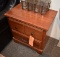 CHERRY WOOD END TABLE WITH TWO DRAWERS, 16
