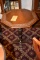 SINGLE PEDESTAL CARVED ANTIQUE WOODEN TABLE