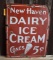 NEW HAVEN DAIRY ICE CREAM CONES 5 CENTS SIGN,