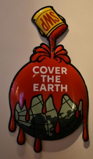SWP COVER THE EARTH SIGN, 23" x 42"