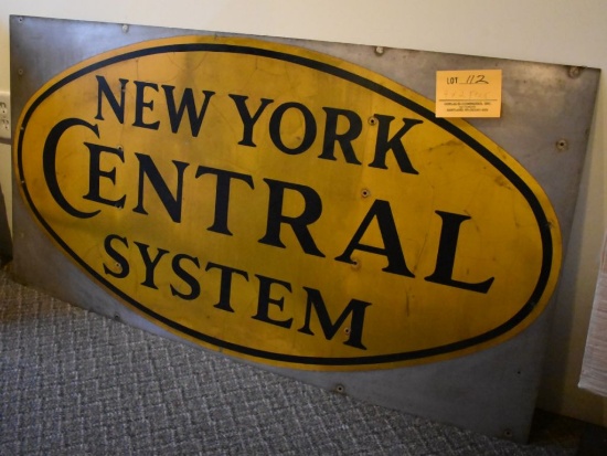 NEW YORK CENTRAL SYSTEM SIGN, 4' x 2'