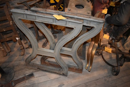 PAIR OF CAST IRON TABLE BASES