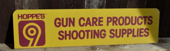 HOPPE'S SHOOTING SUPPLIES METAL SIGN, 24"W x 7"L