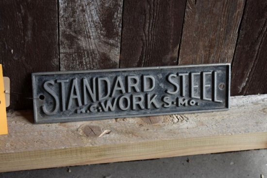 STANDARD STEEL SIGN, EMBOSSED, 15" x 3"