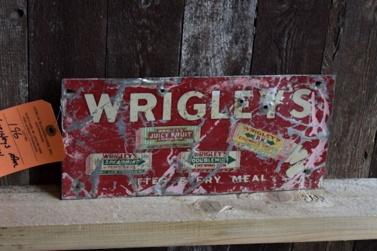 WRIGLEYS AFTER EVERY MEAL METAL SIGN, 13" x 6"