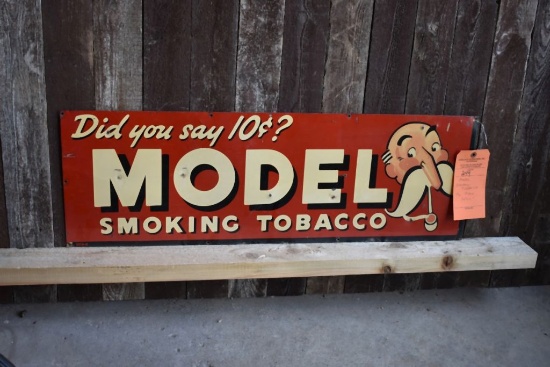 MODEL SMOKING TOBACCO, DID YOU SAY 10 CENTS SIGN,