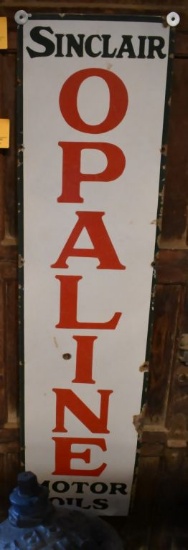 SINCLAIR OPALINE MOTOR OILS PORCELAIN SIGN, 60" x 15"