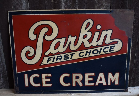 PARKIN ICE CREAM SIGN, 28" x 20"