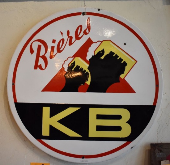 BIERE'S KB BEER, 31" DIAMETER, PORCELAIN