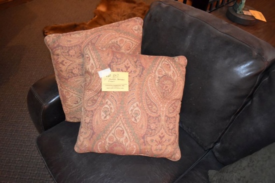 (2) ORNATE PATTERNED PILLOWS