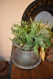 CHICAGO ROCK ISLAND PACIFIC TRAIN POT WITH FAUX PLANT